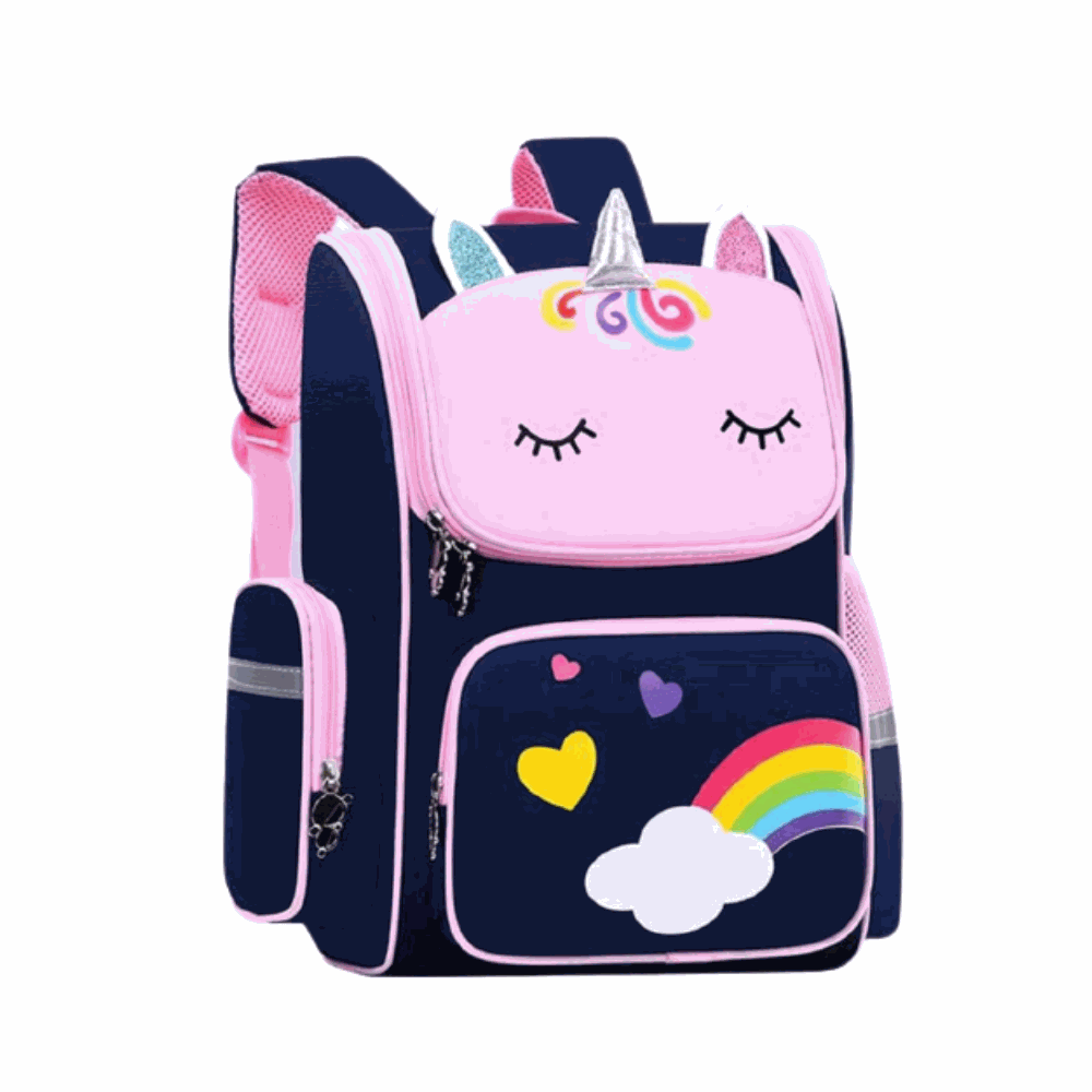 Unicorn School Backpack for Girls, Light Weight Kids Backpack ,16